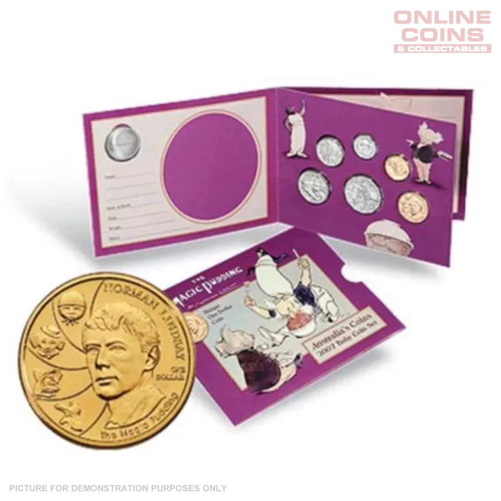 2007 Royal Australian Mint Uncirculated Baby Coin Set - Magic Pudding